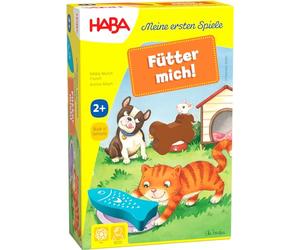 Haba Mis Primeros Juegos - Juego de asignación de Alimentos a Partir de 2 años para 1 - 5 Jugadores con 5 Figuras de Madera sobre el Tema de Las Mascotas, duración del Juego 5 min, transmite la