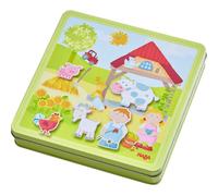 Haba Peter y Pauline Farm Animal Activity Magnetic Activity Set de actividades de automvil y para automvil para nios pequeos con 4 escenas de fon