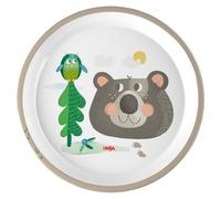 HABA Plato infantil Bosque - Práctico plato de melamina con diseño de oso - Antideslizante - Apto para lavavajillas - A partir de 12 meses - 2012441003