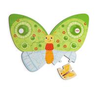 HABA- Puzzle 2 en 1 de Mariposa, Multicolor (2010075001)