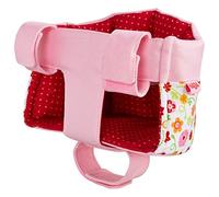 HABA 304109 Doll Bicycle Seat Flower Meadow Doll Seat with Velcro Fastening for Bicycle and Sleigh Doll Accessories for All Dolls Toys from 18 Months Multiple