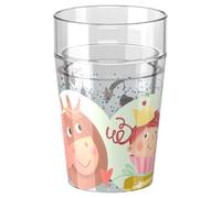 HABA Taza con purpurina de princesa y caballo, con efecto brillante, perfecta para agua, zumo y té, práctica para manos pequeñas, 2012447005