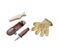 HABA Terra Kids 1302622001 - Juego de Herramientas para tallar Madera para niños, Incluye 2 Guantes Seguros, Esculpir en Bruto y Estuche para Cuchillos, a Partir de 6 años