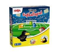 Haba Theos - Juego de fútbol cooperativo para niños a Partir de 3 años | Juego de fútbol con diseño de huerto, regalo para niños y niñas, 1-4 jugadores, tiempo de juego corto