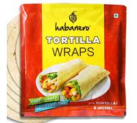 Habanero Envolturas de tortilla de 8 pulgadas O | Sabor fresco y textura suave l Lo mejor para burrito, envolturas, tacos, samosas, shawarmas y rollos. Listo para comer alimentos saludables en 60