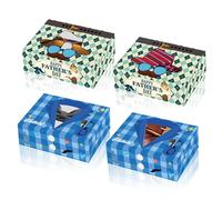 Habbiful 12 cajas de regalo para el día del padre para papá, regalo de dulces para hombres, papá, abuelo, día del padre, suministros de fiesta para papá, fiesta temática de cumpleaños, decoraciones de