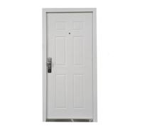 Habee - Puerta de seguridad para apartamentos (acero, 13 pernos, tope derecho), color blanco