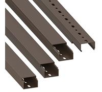 Habengut - Canaleta para Cables (con Orificio de Montaje en el Suelo), 25 x 40 mm, PVC, Color marrón, Longitud 4 m (4 x 1 m de Longitud)