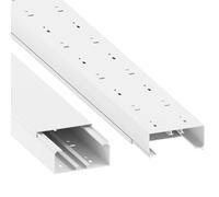 Habengut | Conducto de cableado (con perforación de Montaje) 60x130 mm de PVC, Color: Blanco, Longitud 1 m