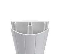 Habengut Cubrecables de TV de PVC Blanco, para Ocultar Cables Debajo de la Pantalla Plana, 5 cm de Ancho, Longitud 1 m