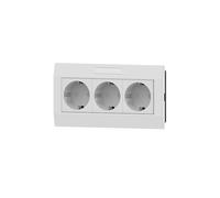 Habengut - Enchufe con 3 Compartimentos para Canal de parapeto (130 x 60 mm, Contenido: 1 Unidad)