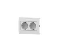 Habengut - Enchufe de 2 compartimentos para canal de parapeto 130 x 60 mm | Contenido: 1 pieza