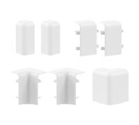 Habengut Juego de Accesorios (2 x IE, 1 x Ae, 1 x ES Izquierda, 1 x ES a la Derecha, 2 x Conectores) para el Montaje del rodapié 20 x 50, Color Blanco