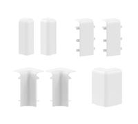 Habengut Juego de Accesorios (2 x IE, 1 x Ae, 1 x ES Izquierda, 1 x ES a la Derecha, 2 x Conectores) para el Montaje del rodapié 20 x 70, Color Blanco