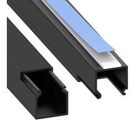 Habengut Mini Canaleta para Cables de TV, autoadhesiva, Plana, para Pared y configuración de Juegos, sin taladrar, 2 x 1 m, PVC Que se Puede Pintar