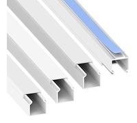 Habengut | Pasacables (Autoadhesivo) 15x15 mm, de PVC, Longitud 4 m (4 x 1 m), Blanco