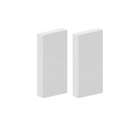 Habengut - Tapones para Montaje del Canal de parapeto (130 x 60 mm, Contenido: 2 Unidades), Color Blanco