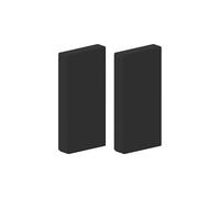 Habengut - Tapones para Montaje del Canal de parapeto (130 x 60 mm, Contenido: 2 Unidades), Color Negro
