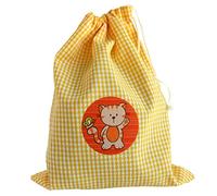 Haberdashery Online Bolsa Merienda Infantil Reutilizable - Tela Lavable, Color Amarillo, Ecológica, Ideal para Almuerzo y Bocadillos de Niños