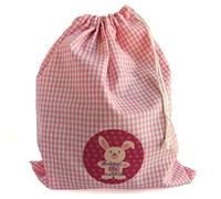 Haberdashery Online Bolsa Merienda Infantil Reutilizable - Tela Lavable, Vichy color Rosa, Ecológica, Ideal para Almuerzo y Bocadillos de Niños