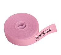Haberdashery Online Rollo de cinta termoadhesiva de 3 metros x 1 cm. Etiquetas de tela para escribir el nombre y planchar en la ropa. Ideal para residencias y colegios. Bolígrafo no incluido. (Rosa)