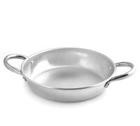 Habi 555 555-Cacerola de 2 Asas de Aluminio, 22 cm, Metal, Plateado