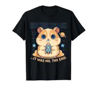 Había una Vez un niño al Que le encantaba la Linda Mascota Kawaii de los hámsters Camiseta gráfica económica, Hombre, Negro, M
