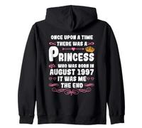 Había una Vez una Princesa. Agosto 1997 Cumpleaños Sudadera con Capucha