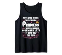 Había una Vez una Princesa. Noviembre de 1974 Cumpleaños Camiseta sin Mangas