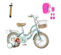 Habib Gruppe Bicicleta clásica para niña, 12 pulgadas, diseño elegante en menta, incluye bomba de aire y juego de protección de 6 piezas, marco de acero al carbono y sistema de frenado dual, creciente