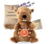 Habibi Cojín de calor prémium para niños y adultos, relleno de mijo extraíble, para calentar en el microondas/horno, ideal también para bebés (Capybara)