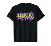 Habibi Graffiti Green Purple Hip Hop Camiseta