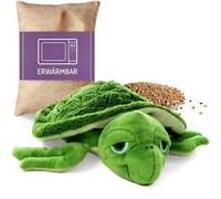 Habibi Midi - Cojín de calor para bebés y niños, diseño de tortuga de agua, relleno de mijo, para calentar en el microondas, cojín calmante, calor y bienestar (tortuga)