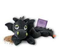 Habibi Peluche de peluche para niños y adultos, 1862 dragón de la suerte negro con relleno de mijo, para calentar en el microondas o en el horno, ideal también para bebés