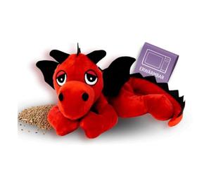 Habibi Plush Classic 1864 - Dragón de la suerte con relleno de granos de mijo, para calentar en microondas y horno