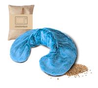 Habibi Plush Premium - 1717 Royal - Calentador de cuello y hombros con cojín de grano extraíble - para calentar en microondas o horno