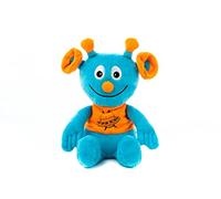 Habibi Plush Premium 1868 Alien Azul/Naranja, con cojín de grano extraíble, cojín de calor para calentar en el horno o microondas