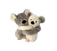 Habibi Plush Premium - 1961 Hugys Koala Papa (gris) + niño (crema) con cojín de grano extraíble - Cojín térmico para calentar en microondas o horno