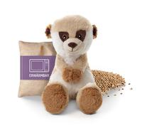 Habibi Premium MIDI - Cojín de calor para bebés y niños - Suricatos con relleno de mijo extraíble, para el microondas, cojín calmante que proporciona calor aprox. 200 g aprox. 23 cm