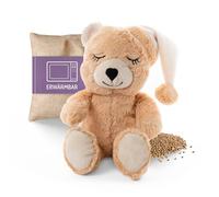 Habibi Premium MIDI Deluxe - Cojín de calor para bebé y niños - 2036 Mini oso, relleno de mijo extraíble, para calentar en el microondas - Peluche para recién nacido