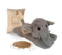 Habibi Premium MIDI Deluxe - Cojín de calor para bebés y niños - 2043 Mini elefante relleno de mijo extraíble para calentar en el microondas, también apto para adultos (elefante)