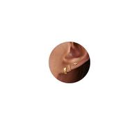 HABIKIP Juego de 3 pares de aretes de aro de oro para múltiples piercings, chapados en oro de 14 quilates, pequeños y modernos anillos apilables para mujer, hipoalergénicos, apilables, cartílago, no
