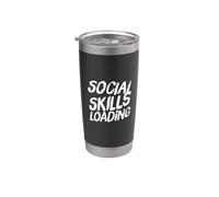 Habilidades sociales Cargando mensajes de texto divertidos Citas divertidas de humor Vaso térmico de acero inoxidable de doble pared