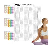 Habit Tracker, Productivity Tool and Workout Calendar, Weekly and Monthly Planner, Habit Tracker for 6 Months, Wall Habit Planner, Fitness and Goal Tracker Calendar, 6-Month Productivity Planner