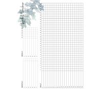 Habit Tracker: Undated Calendar and To Do List Planner with Spaces for 20 Daily 7 Weekly and 7 Monthly Habits Beautiful Watercolor Green Leaves