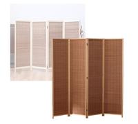 Habitación de plegables en interiores Divider 80x40cm Solid Wood Frame Woven Bamboo Privacidad Pantalla Stable & Secure Freestanding Partition for Bedroom Living Room Office Decoración de espacio eleg