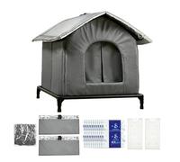 Habitación Refrescante para gatos - Cama interior aislada térmicamente | Casa plegable con aire acondicionado para gatos con alfombra refrigerante espesa, tela Oxford Esponja 33-36 Cm 570-690 G