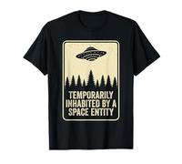 Habitado temporalmente por una entidad espacial OVNI Moon Day Alien Camiseta