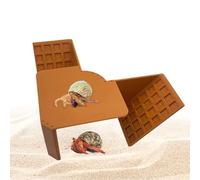 Hábitat de cueva de cangrejo ermitaño - Decoración de tanque escondite de reptiles - Juguete de escalada de cangrejo ermitaño soporte de esquina - para relajarse gecos durmiendo hámsteres, tortugas