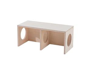 Hábitat de hámster de madera- casa de hámster de doble cámara, pequeños animales de laberinto | Hámsters de varias habitaciones se alojan con túneles y habitaciones, los hámsters interiores ocultan el